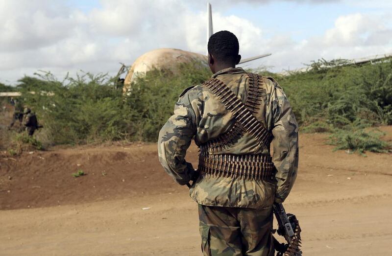 The plane landed in an area controlled by the Somali government and the African Union’s Amisom force.