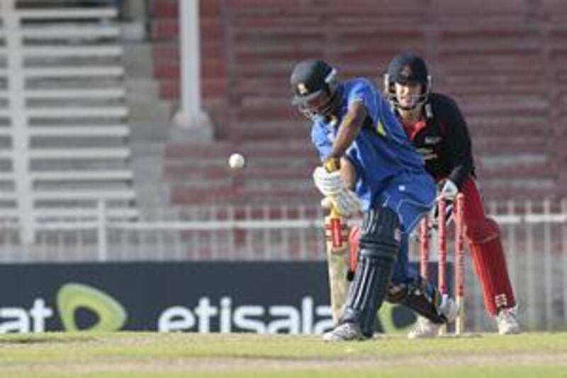 Essex's Vikram Chopra bats during the ProArch Trophy, an established event for English counties at the Sharjah Stadium.