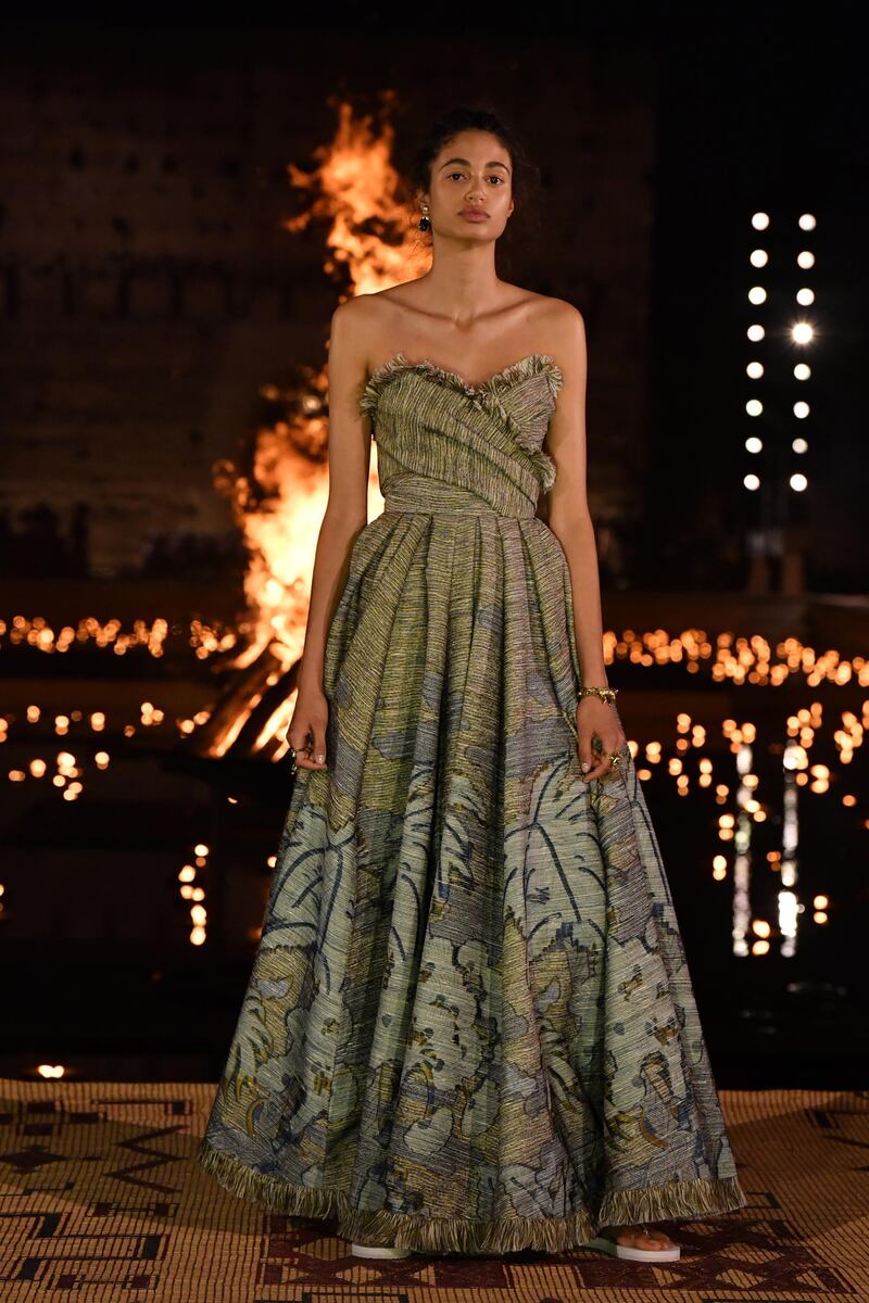 A model walks the runway during the Christian Dior Cruise 2020 show. Getty Images