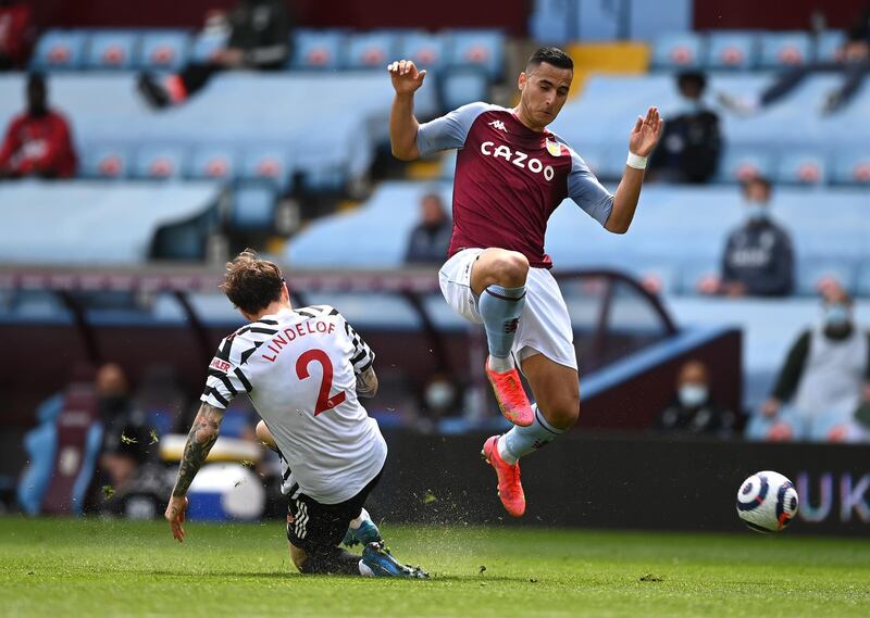 Anwar El Ghazi – 6. Fired an early effort from distance wide of goal as Villa managed to relieve the pressure for the first time following a bright start from their visitors from Manchester. Battled hard for his side but to no avail on this occasion. Getty