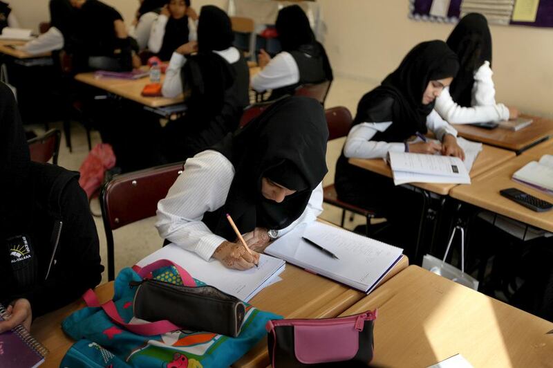 Students in Abu Dhabi are staying in school longer (Rich-Joseph Facun / The National) 