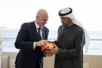 President Sheikh Mohamed welcomes Fifa chief Gianni Infantino to Abu Dhabi