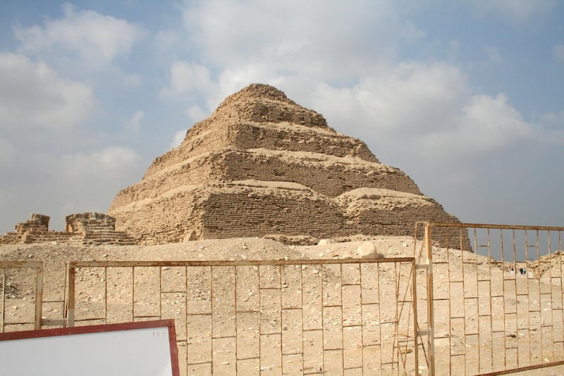 The Step Pyramid at Saqqara. Courtesy Peter James