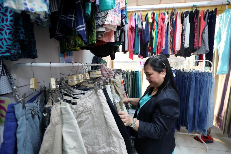 Abu Dhabi, United Arab Emirates - June 19, 2019: Thrift clothes shop Bodega. Wednesday the 19th of June 2019. Hamdan Bin Mohammed Street, Abu Dhabi. Chris Whiteoak / The National
