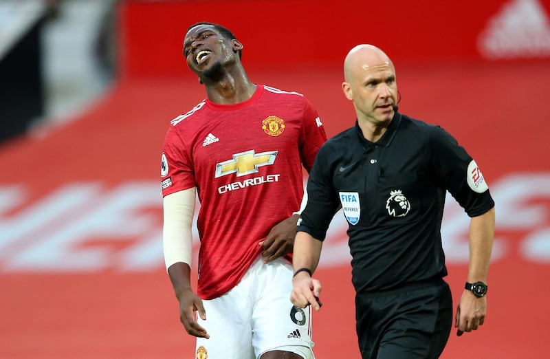 United's Paul Pogba after giving away the penalty that led to Spurs sixth goal. PA