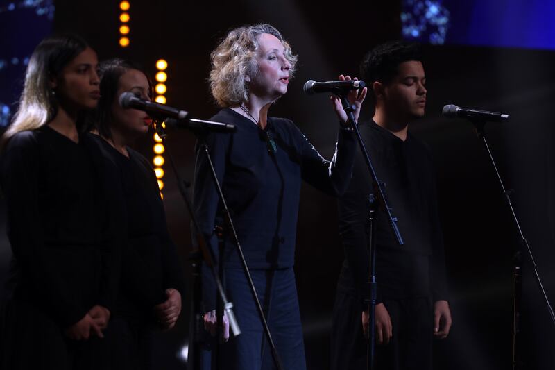 Tunisian singer Alia Salami performs