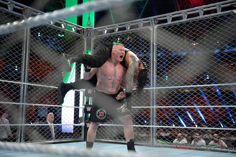 Brock Lesnar retained the Universal title at the WWE Greatest Royal Rumble in Jeddah, Saudi Arabia. Courtesy WWE