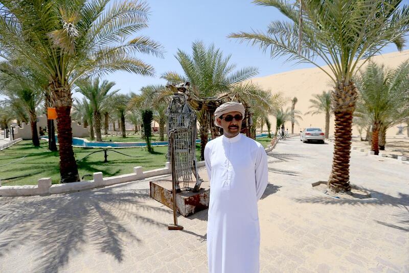 “Being isolated in this desert can test an artist into how to live a simple and productive life,” says Ahmed Al Yafei, the owner and founder of both Art Hubs. “Liwa gives an artist a unique, elevated experience inspired by the landscape of the desert that they can take with them wherever they go in the world.” Ravindranath L / The National 