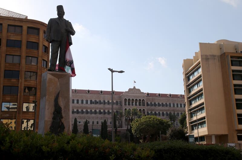 The Government Palace in downtown Beirut. Lebanon has been without a functioning government for a year. EPA