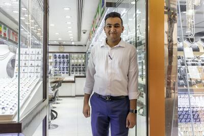 DUBAI, UNITED ARAB EMIRATES.  02 JULY 2018. The Gold Souk in Deira is due for an upgrade by the Munisipality. Deep Zaveri of Emirates Diamonds Jewelery. (Photo: Antonie Robertson/The National) Journalist: Anam Rizvi. Section: National.