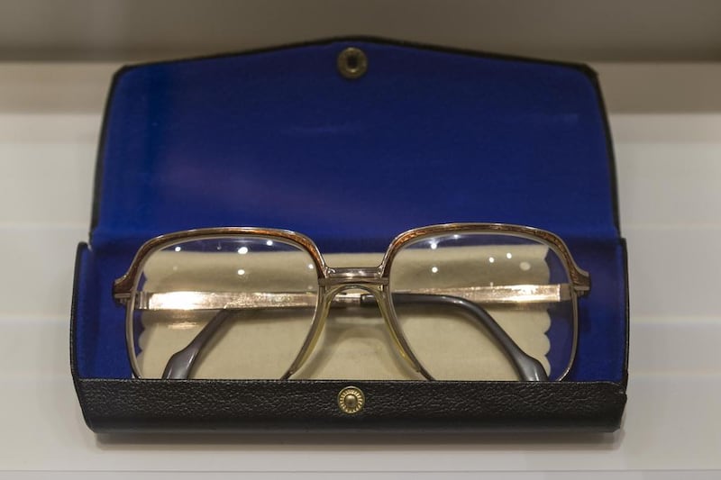 Sheikh Rashid bin Saeed’s glasses. Antonie Robertson / The National