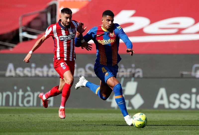 Yannick Carrasco - 8: - If Atletico were going to score, it was going to be through this man. Carrasco constantly asked questions of the Barcelona defence with runs in behind and his confidence on the ball. Atletico’s best-attacking player on the day.