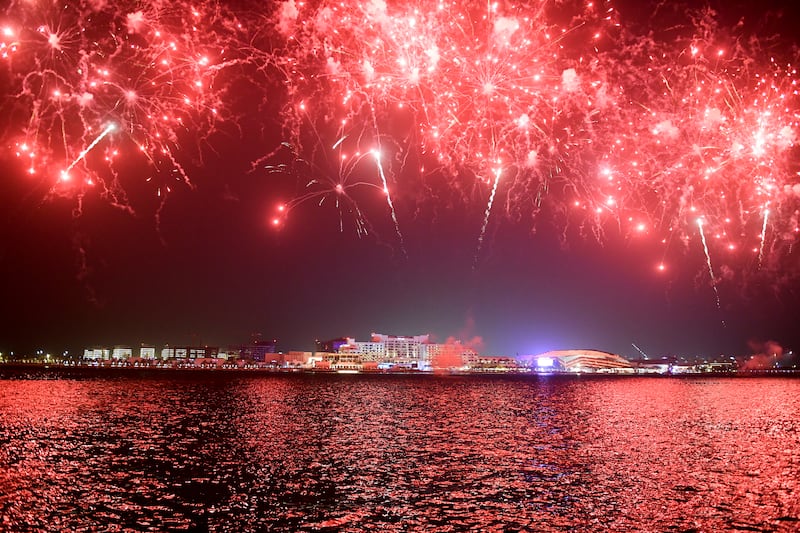 A spectacular Eid Al Adha firework display lit up Yas Bay waterfront on Wednesday. Photos by Khushnum Bhandari / The National