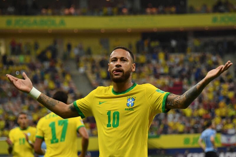 October 14, 2021. Brazil 4 (Neymar 10', Raphinha 18', 58', Barbosa 83') Uruguay 1 (Suarez 77'): Leeds winger Raphinha grabbed a double as Brazil cruised to an impressive victory. "This couldn't be more memorable for me," Raphinha said. "This is me fulfilling my childhood dream. It's so gratifying to score. It's going to be very difficult to forget this night." AFP