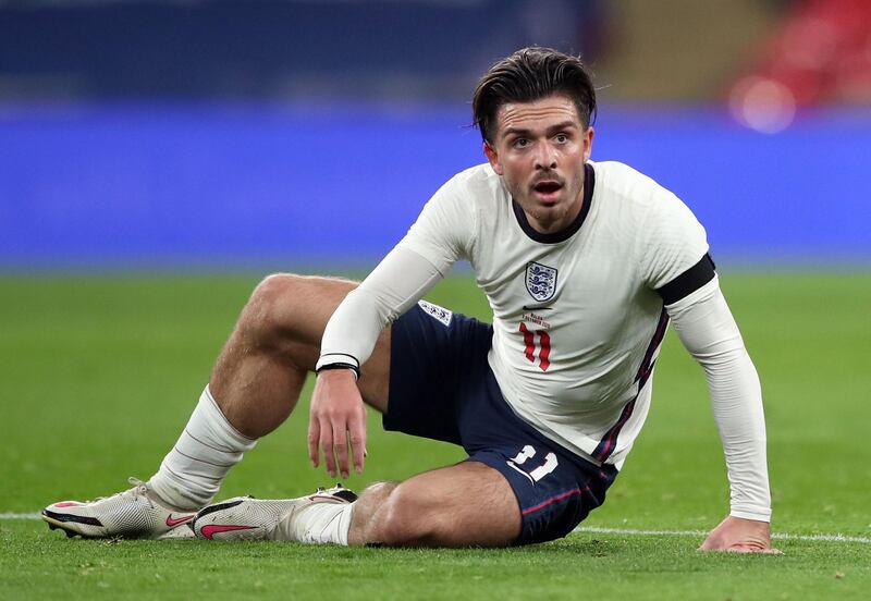 England's striker Jack Grealish during the international friendly football match between England and Wales at Wembley stadium in north London on October 8, 2020. 
  NOT FOR MARKETING OR ADVERTISING USE / RESTRICTED TO EDITORIAL USE 
 / AFP / POOL / Nick Potts / NOT FOR MARKETING OR ADVERTISING USE / RESTRICTED TO EDITORIAL USE 
