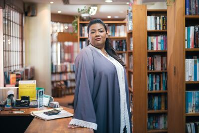 Emirati poet and spoken-word artist Afra Atiq. Photo: Alex Atack / The National
