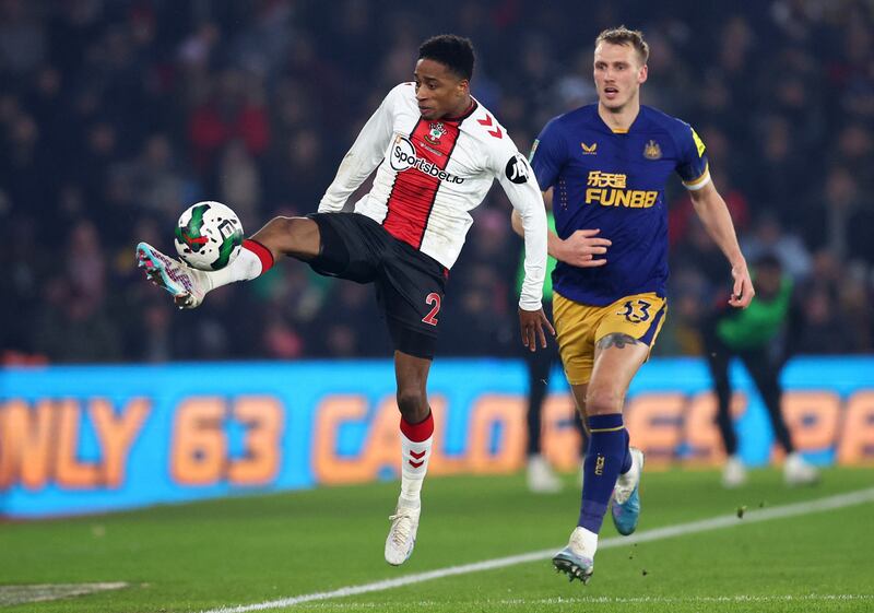 Kyle Walker-Peters 7: Started at right-back and had his hands full dealing with Willock’s surging runs in first half, in which he was also booked for delaying free-kick. Came much more into game as attacking threat in second half. Became final member of Saints back four to pick up booking. Reuters