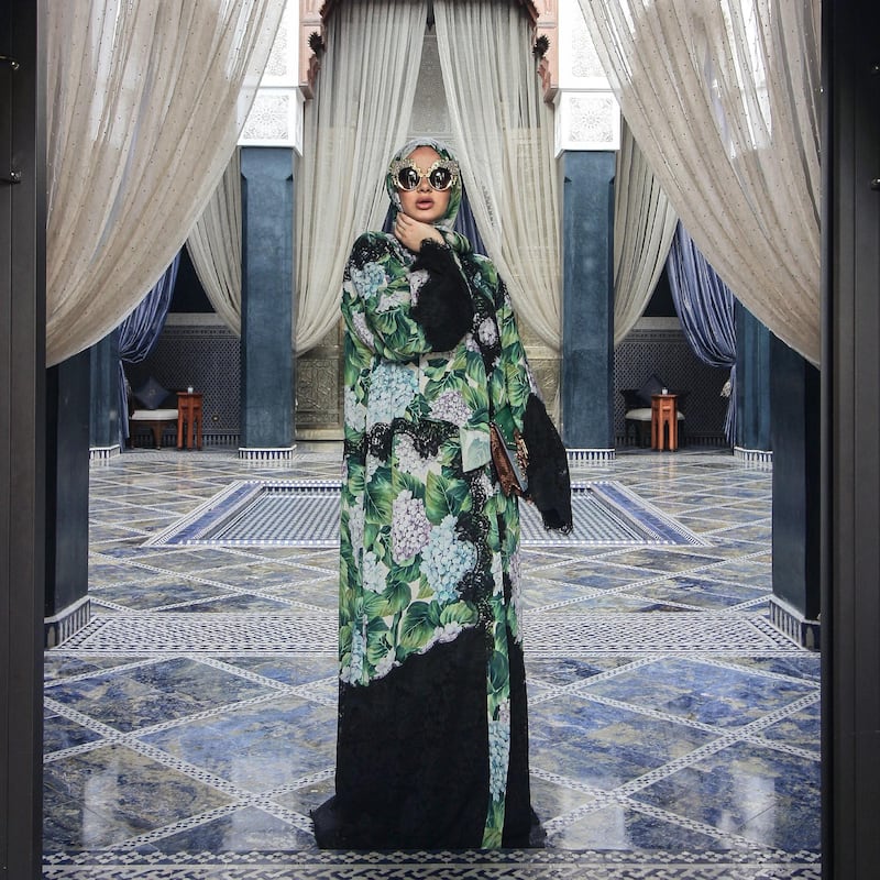 Ruba Zai shot her campaign with Dolce & Gabbana in Morocco. Courtesy HijabHills