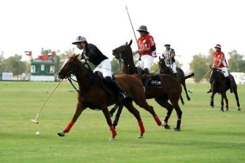 Habtoor, in black, are still unbeaten in the President of the UAE Polo Cup.