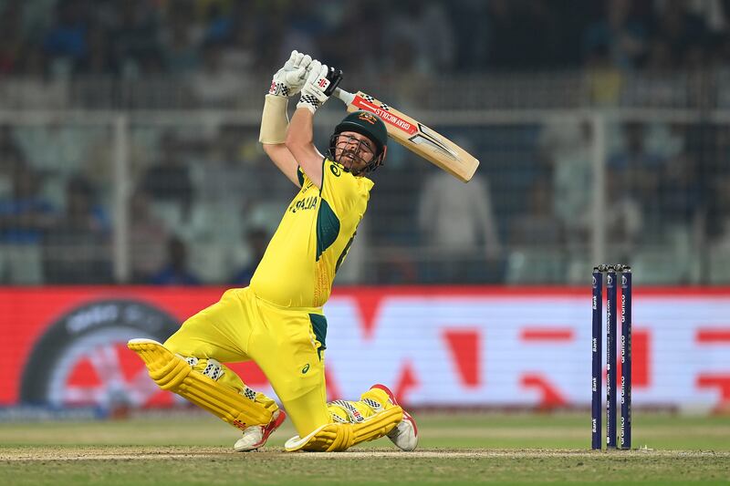 Australia opener Travis Head hits out on his way to 62 off 48 balls. Getty Images