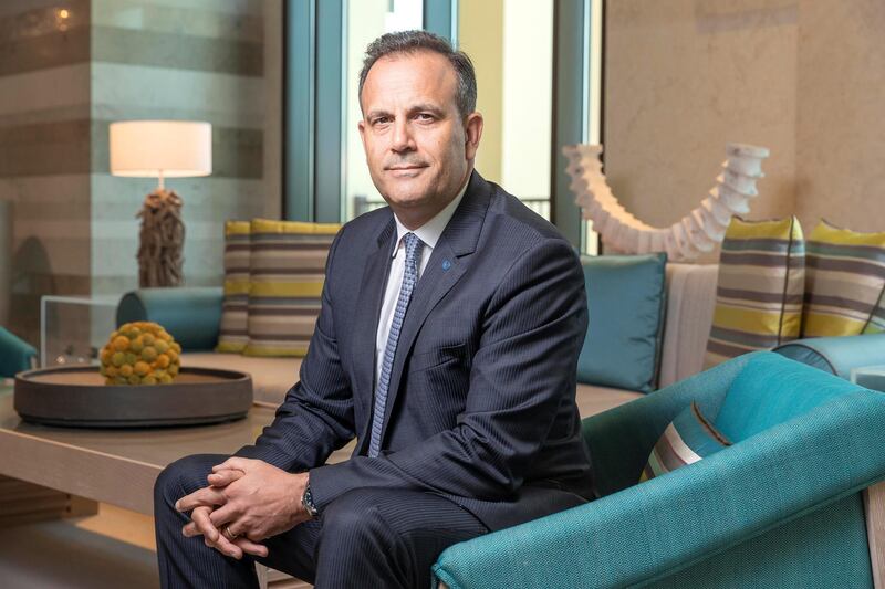 ABU DHABI, UNITED ARAB EMIRATES. 27 MAY 2018. Interview with Omer Kaddouri, President and CEO of Rotana Hotels Group at Rotana Saadiyat. (Photo: Antonie Robertson/The National) Journalist: Sarah Townsend. Section: Business.