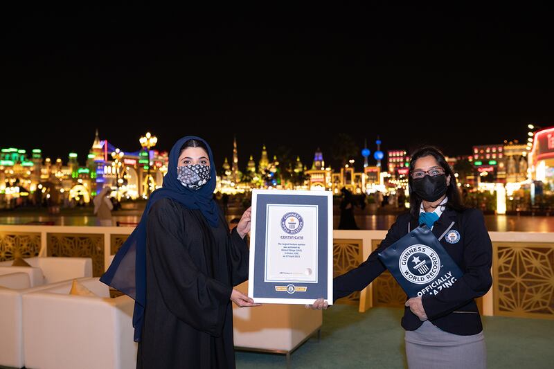 The record is Global Village's 23rd Guinness World Record of the current season, two shy of its plans to break 25 records to mark its silver Jubilee anniversary.