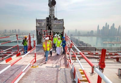 Work has now started on the rooftop infinity pool, which will be one of the world's tallest when complete. Courtesy Nakheel