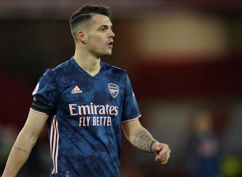 Granit Xhaka 6 – The tough-tackling midfielder may well have been deployed at left-back, but the Arsenal players covered so much ground it was virtually impossible to tell. Nonetheless, he was effective in breaking up rare United attacks and positioned himself well to deflect McGoldrick’s effort over the bar. EPA