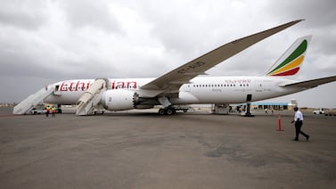 Ethiopian Airlines says new planes are painted with the name of their first destination after joining its fleet. Reuters