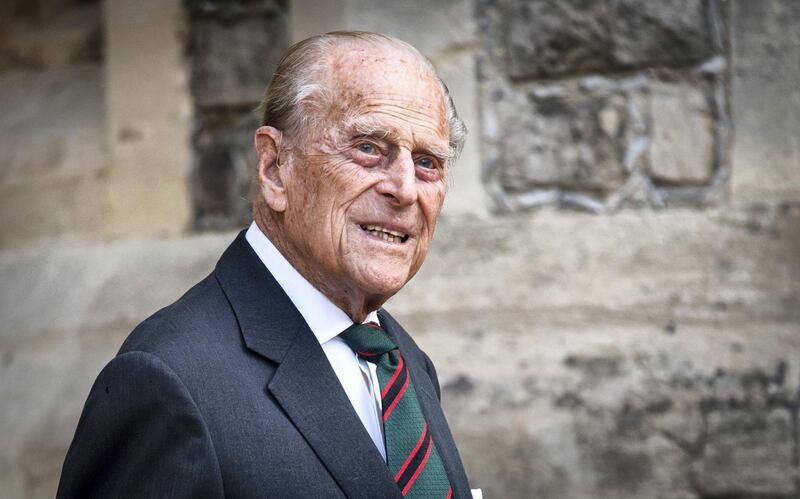 WINDSOR, ENGLAND - JULY 22: Prince Philip, Duke of Edinburgh during the transfer of the Colonel-in-Chief of The Rifles at Windsor Castle on July 22, 2020 in Windsor, England. The Duke of Edinburgh has been Colonel-in-Chief of The Rifles since its formation in 2007. HRH served as Colonel-in-Chief of successive Regiments which now make up The Rifles since 1953. The Duchess of Cornwall was appointed Royal Colonel of 4th Battalion The Rifles in 2007. (Photo by Samir Hussein/	Samir Hussein/WireImage )