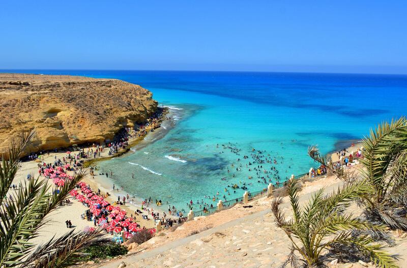 Ageeba Beach in Marsa Matrouh. Courtesy Around Egypt in 60 Days