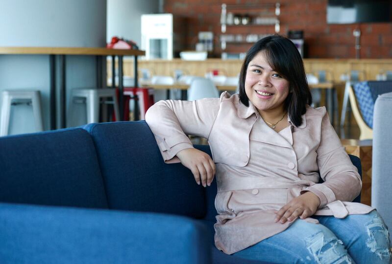 Abu Dhabi, United Arab Emirates - Grace Bandola, founder of Atelier LLC, she is freelance architectural designer working from GlassQube on March 13, 2018. (Khushnum Bhandari/ The National)