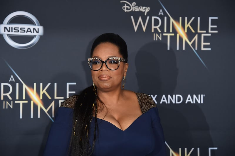 Oprah Winfrey attends the premiere of Disney's "A Wrinkle in Time," on February 26, 2018, at the El Capitan Theatre in Hollywood, California. / AFP PHOTO / Robyn Beck