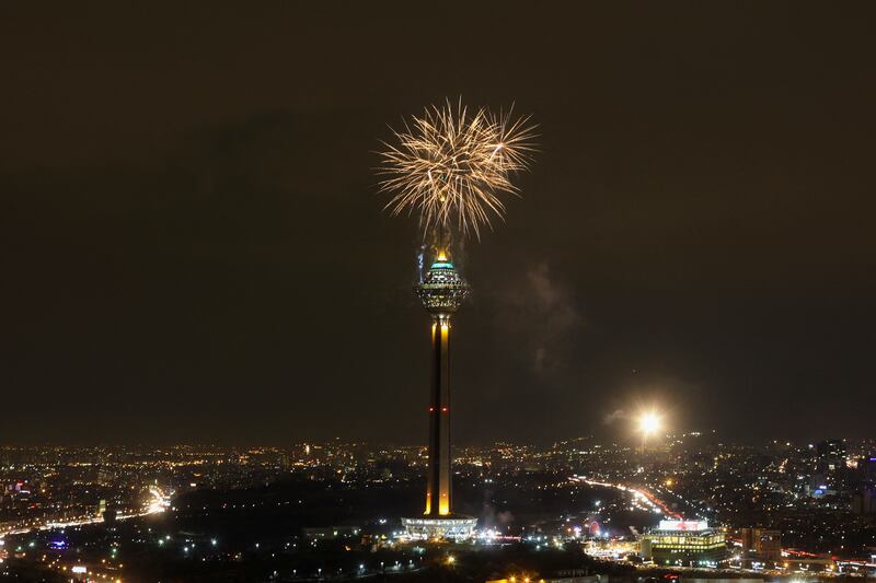 Fireworks are set off in Tehran. Reuters