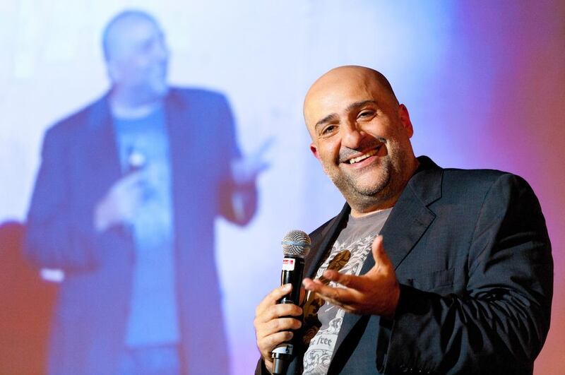The British comedian Omid Djalili entertains an audience at the Madinat Jumeriah in Dubai in 2011. Duncan Chard for the National