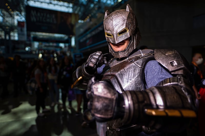 Another Batman cosplayer. AP Photo