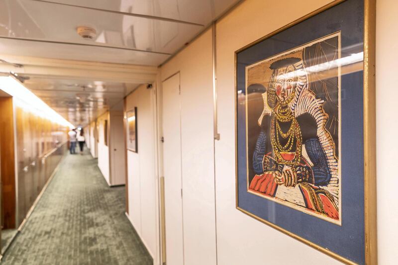 DUBAI, UNITED ARAB EMIRATES. 18 APRIL 2018. Press walk through of the Queen Elizabeth 2 in Port Rashid. The ship has been restored to it’s former glory and is now taking guests. (Photo: Antonie Robertson/The National) Journalist: Johan Dennehy. Section: National.