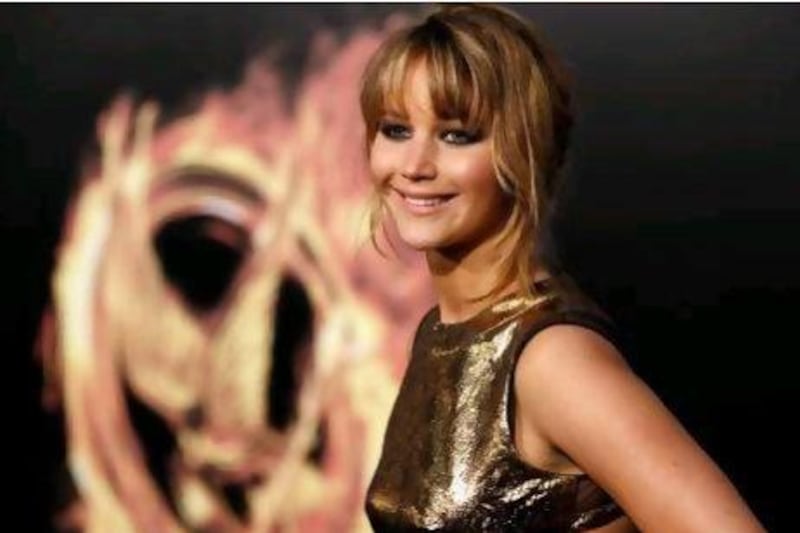 Jennifer Lawrence at the world premiere of The Hunger Games.