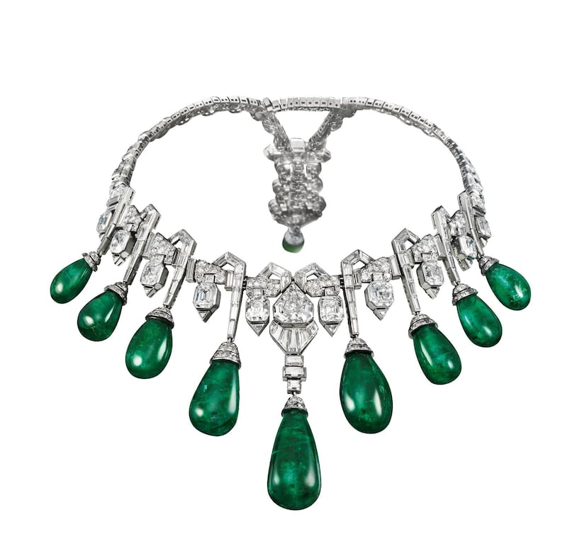 Emerald necklace, Princess Faiza, 1929.Photo: Van Cleef & Arpels