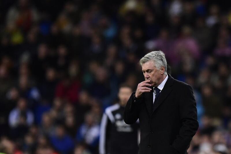 Carlo Ancelotti had the backing of the players until his final days as Real Madrid manager. Javier Soriano / AFP