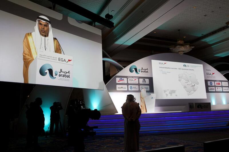 Abdulla Al Kalban, the chief executive of Emirates Global Aluminium, told the Arab International Aluminium Conference in Dubai, ‘The most important factor in our business is to protect our margin.’ Anna Nielsen for The National