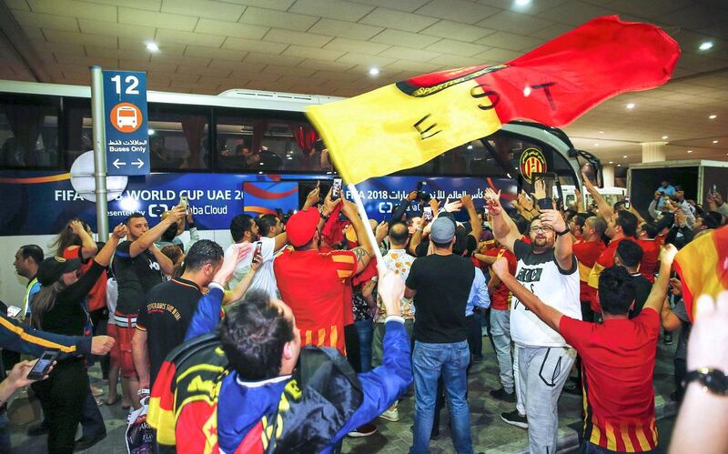 Team Africa Esperance De Tunis arrive in Abu Dhabi for shot at FIFA Club World Cup UAE 2018. Courtsey: Fifa Club World Cup UAE 2018