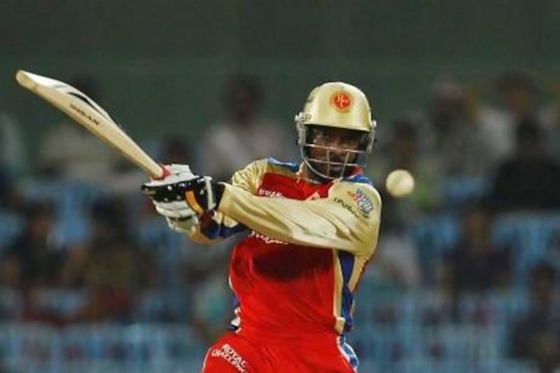 File shot of Royal Challengers Bangalore's Chris Gayle from last year. He played a devastating knock of 92 not out last night. Aijaz Rahi / AP Photo