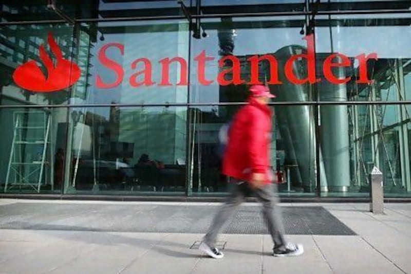 Banco Santander and ADCB have signed a deal to support the diverse requirements of clients outside their home markets. Simon Dawson / Bloomberg News