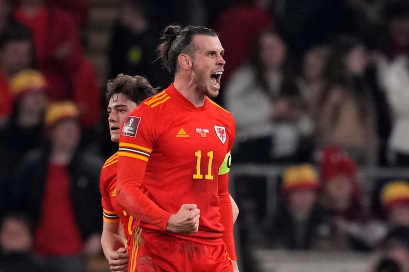 Gareth Bale after scoring the opening goal. AP