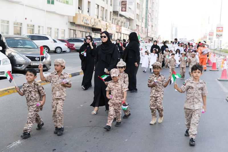 FUJAIRAH, UNITED ARAB EMIRATES - NOV 28:

Al Fujairah began it's UAE National Day celebrations with a national parade.

(Photo by Reem Mohammed/The National)

Reporter:  Ruba Haza
Section: NA