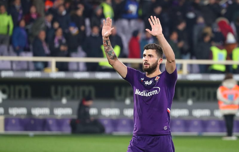 Fiorentina foward Patrick Cutrone, on loan from Premier League Wolves, is one of three players to test positive at the club.  EPA