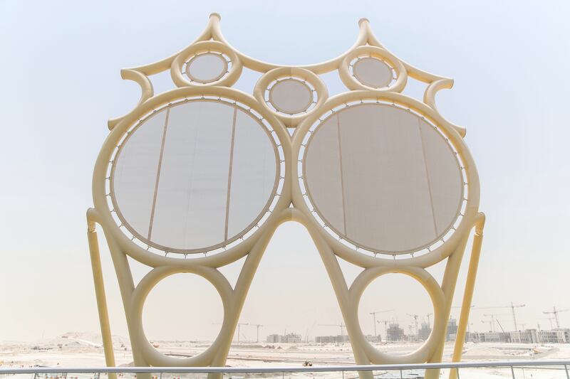 DUBAI, UNITED ARAB EMIRATES - JULY 4, 2018. 

A model of the structures that will be on Al Wasl Plaza dome at EXPO2020 site.

(Photo by Reem Mohammed/The National)

Reporter: Shireena Al Nuwais
Section: NA