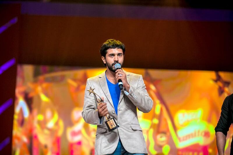 Navin Pauly wins a Nexy Generation award at the Siima Awards. Pictures courtesy of Siima