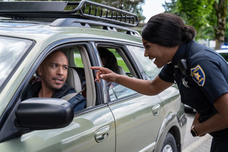 Tiffany Haddish makes a cameo appearance as a police officer in 'Easter Sunday.'